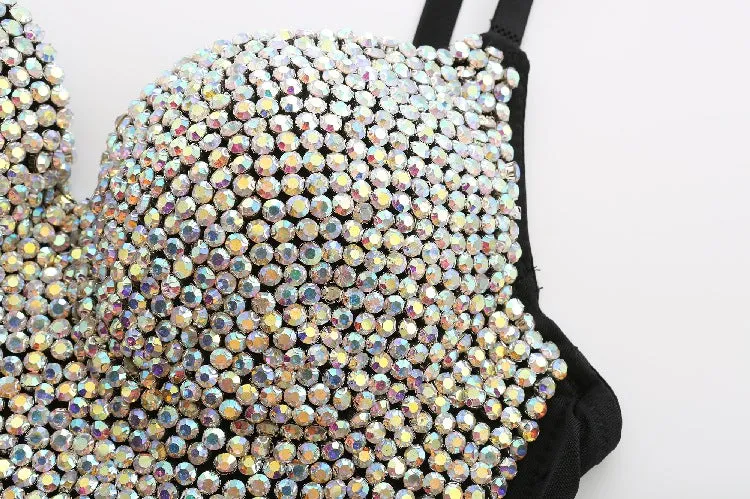 Rhinestone Crystal Corset Top