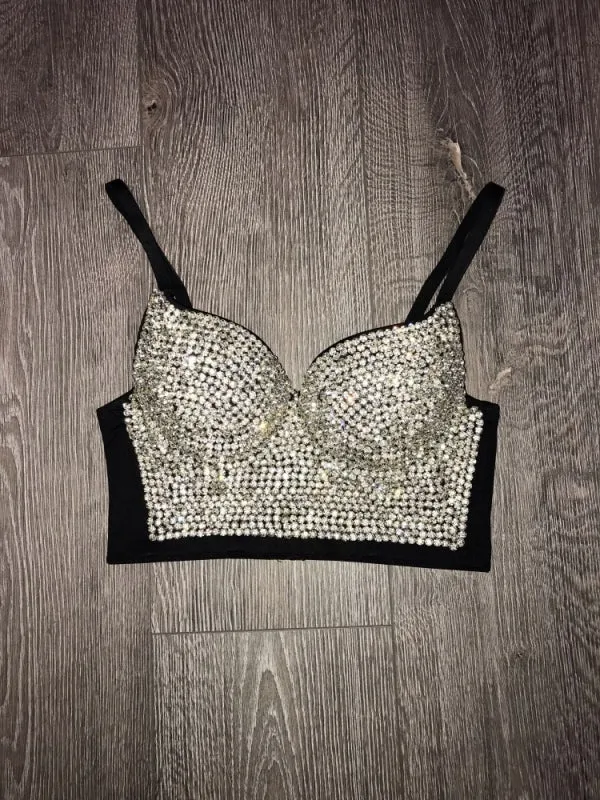 Rhinestone Crystal Corset Top