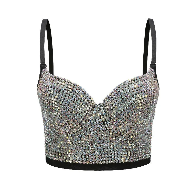 Rhinestone Crystal Corset Top