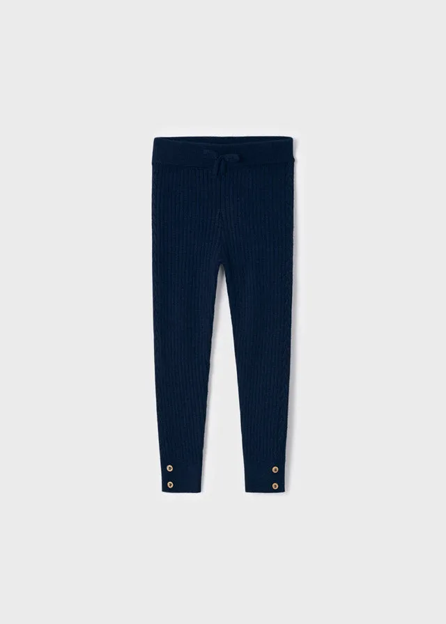Ribbed Legging in Navy