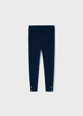 Ribbed Legging in Navy