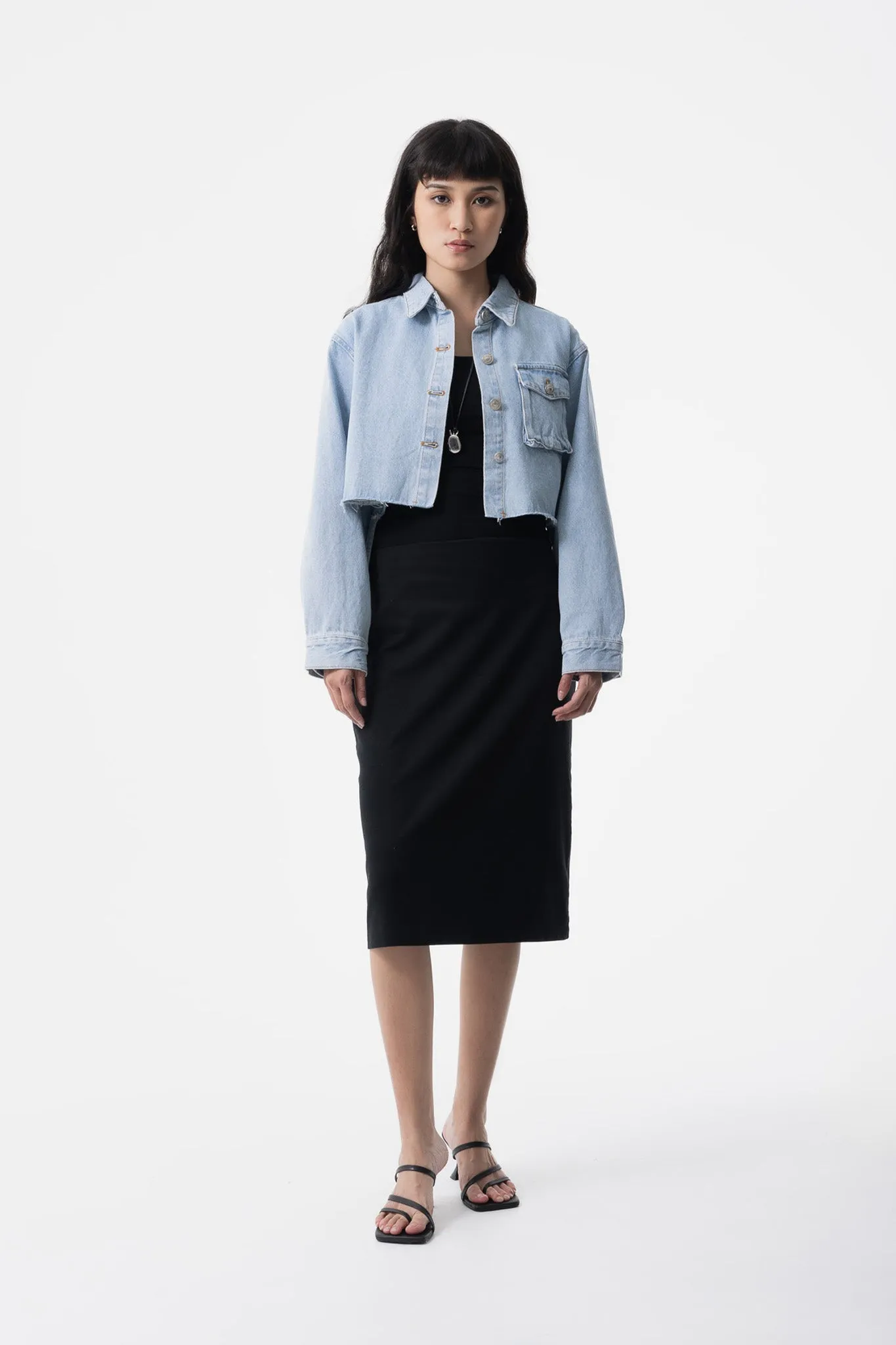 Robyn Cropped Denim Jacket
