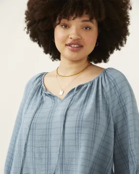 Romina Raglan Peasant Top | Cornflower Blue