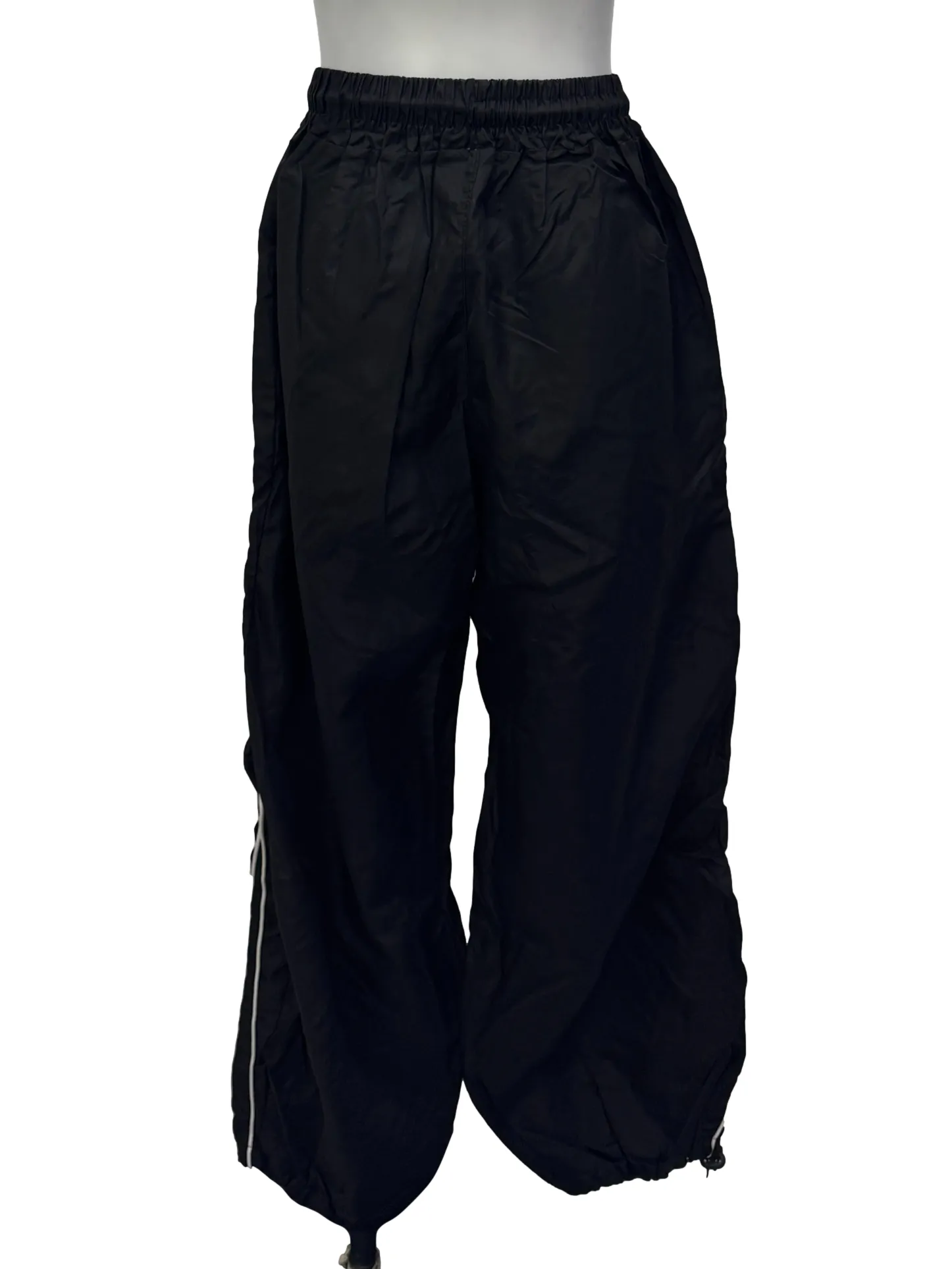 Sable Black Windbreaker Pants