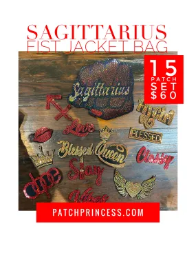 SAGITTARIUS Fist  CAMOUFLAGE BLING Patchwork JACKET