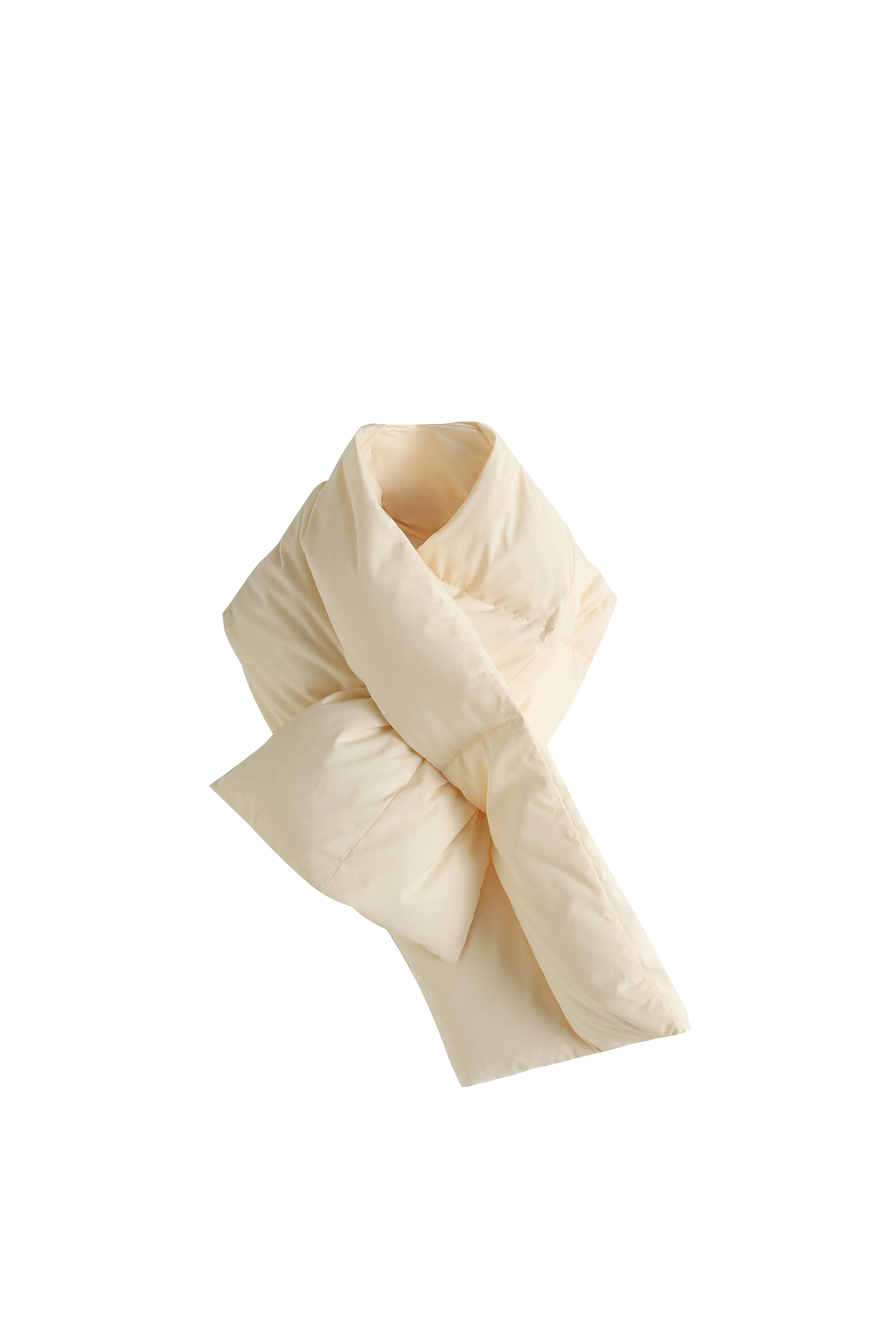 Scarf-Detail Down Coat