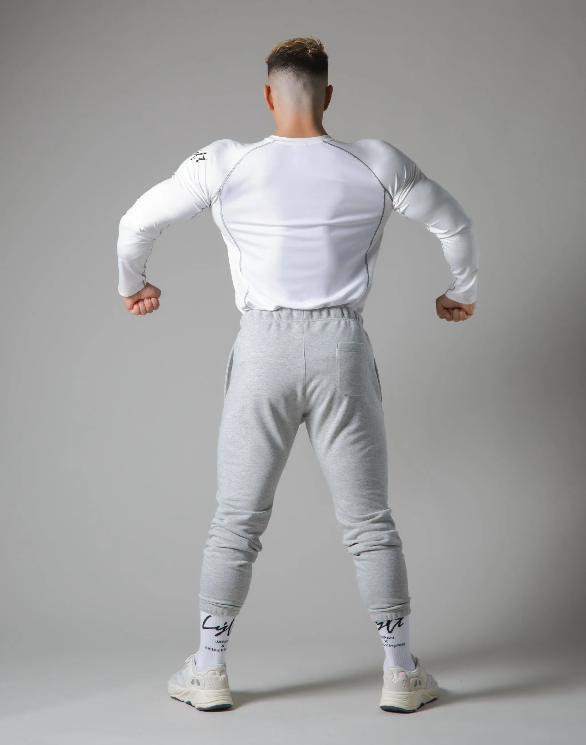 Script Logo Slim Fit Long Sleeve T-Shirt - White