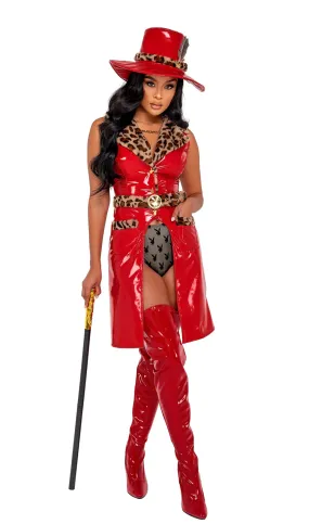 Sexy 4pc Playboy High Roller Halloween Cosplay Costume