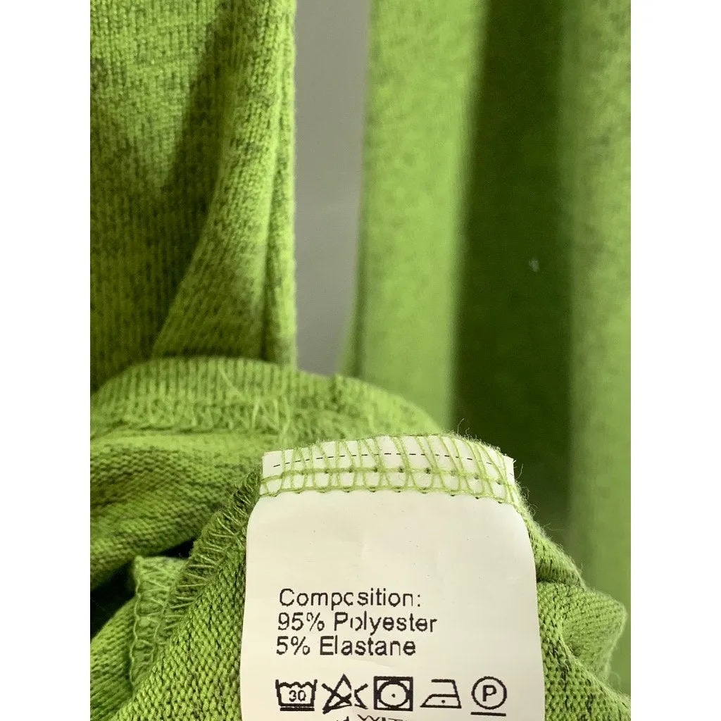 SHEIN Women's Green V-Neck Twist-Front Long Flare Sleeve Knit Top SZ L
