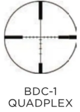 Sig Sauer Whiskey 3 Rifle Scope 3-9x50mm 1 Inch BDC-1 Quadplex Reticle 0.25m