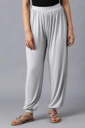 Silver Flared Harem Pants