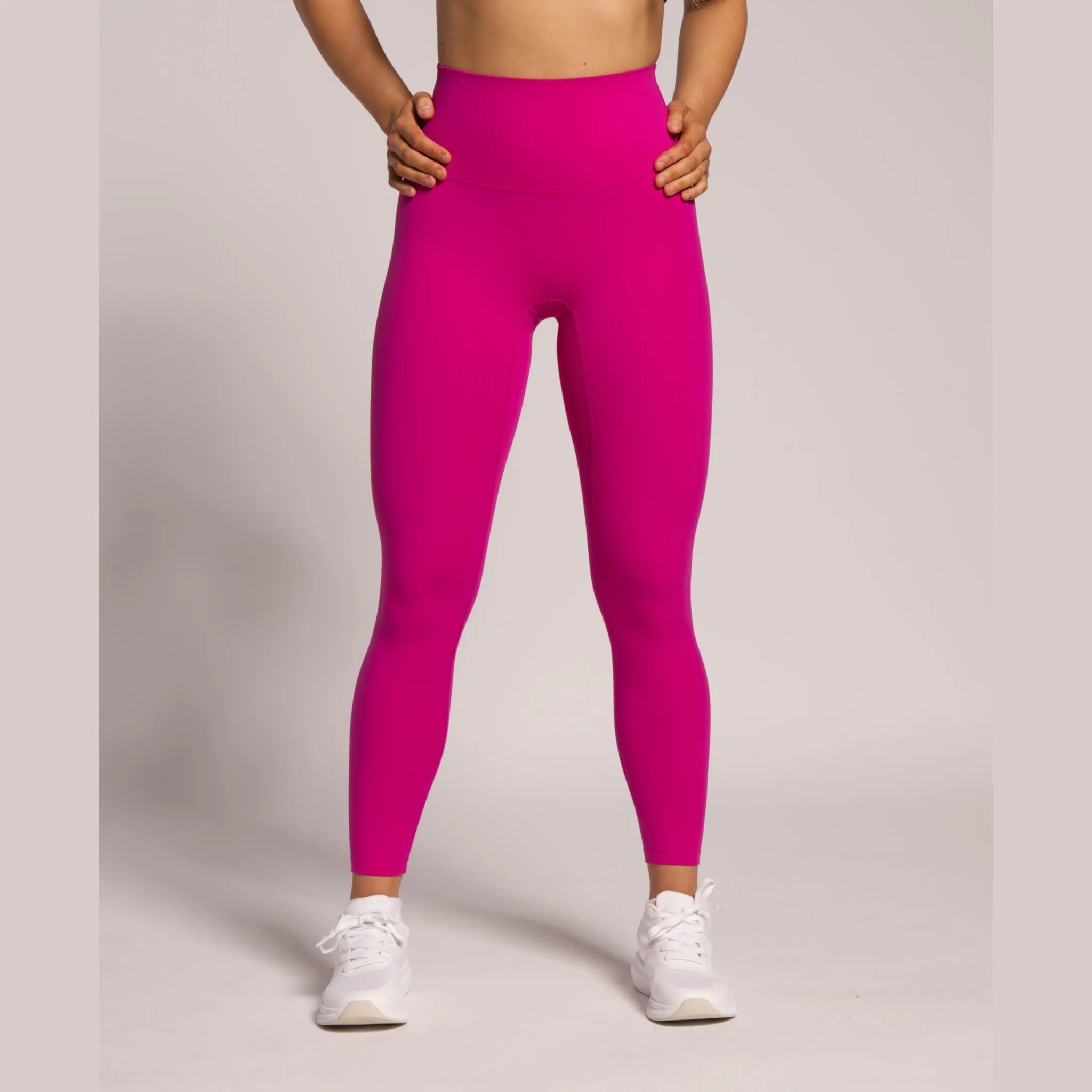 SkinHug High-Waisted Leggings-Pink