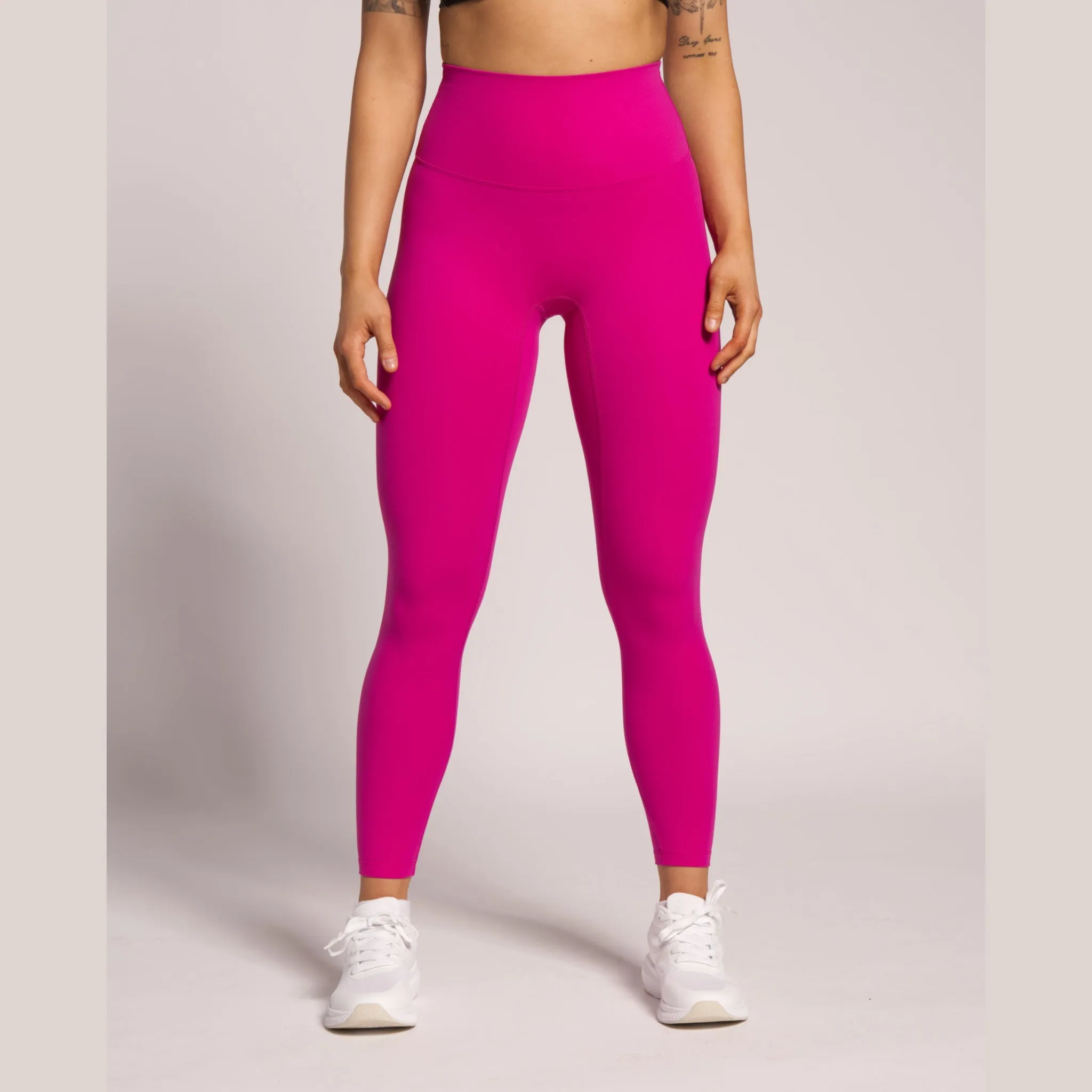 SkinHug High-Waisted Leggings-Pink