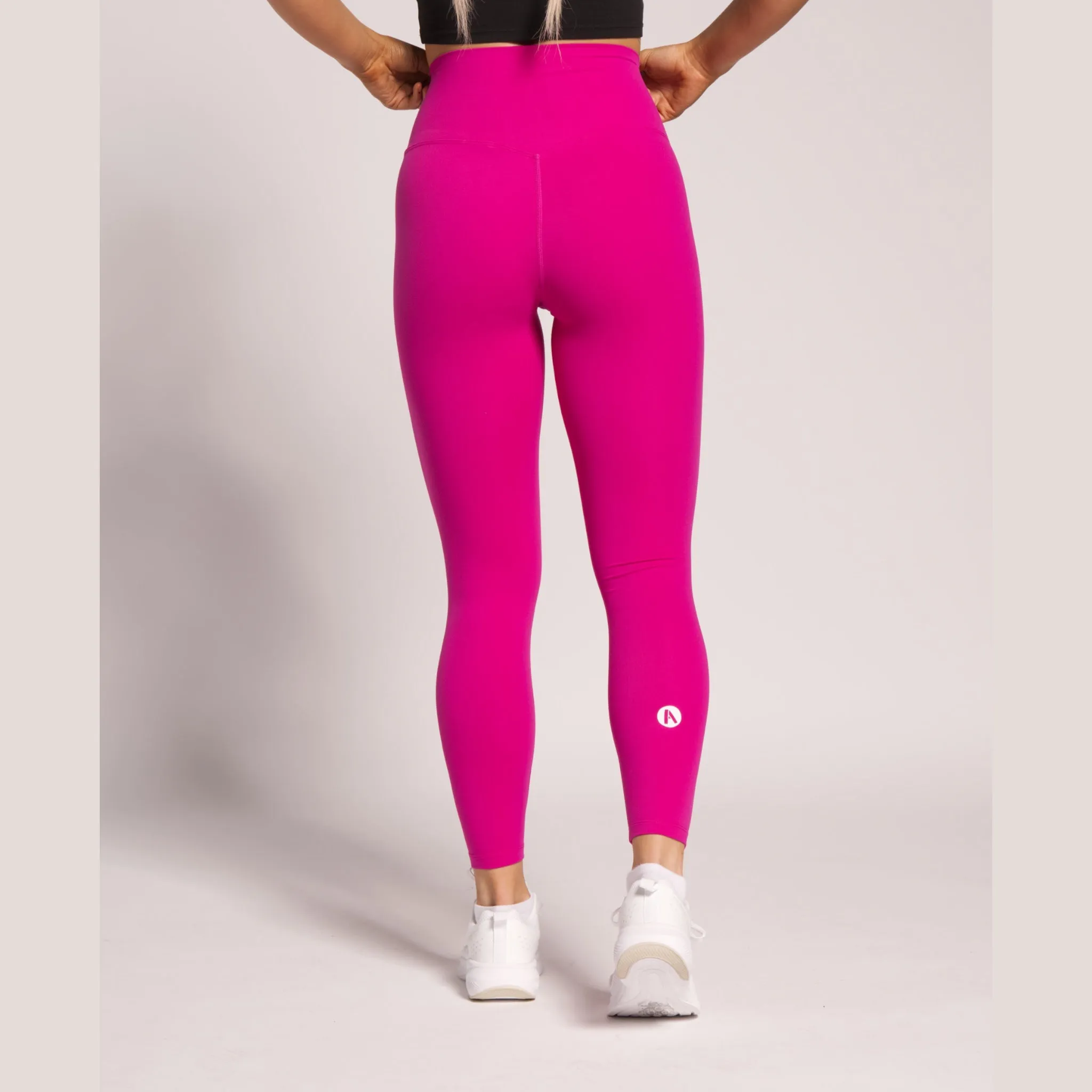 SkinHug High-Waisted Leggings-Pink