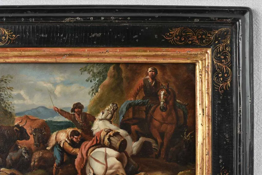 Small 18th century painting August Querfurt (1698-1761) 12¼" x 15¼"