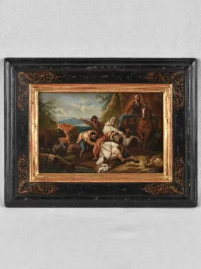 Small 18th century painting August Querfurt (1698-1761) 12¼" x 15¼"