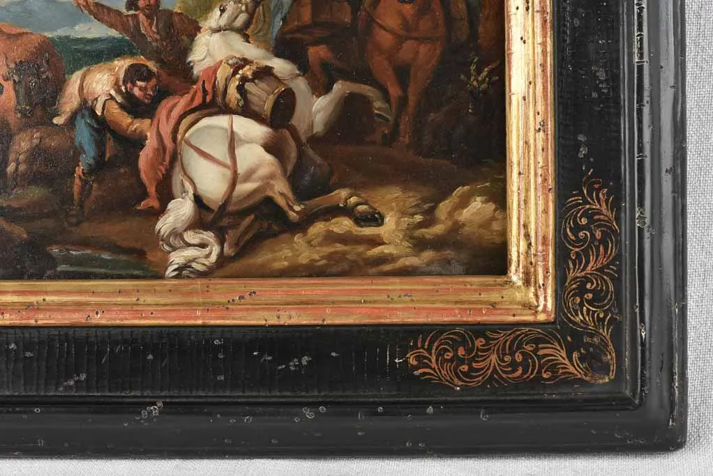 Small 18th century painting August Querfurt (1698-1761) 12¼" x 15¼"