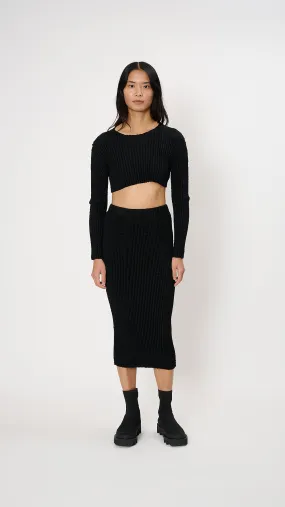 Spongy BK/WT-38 Skirt in Black