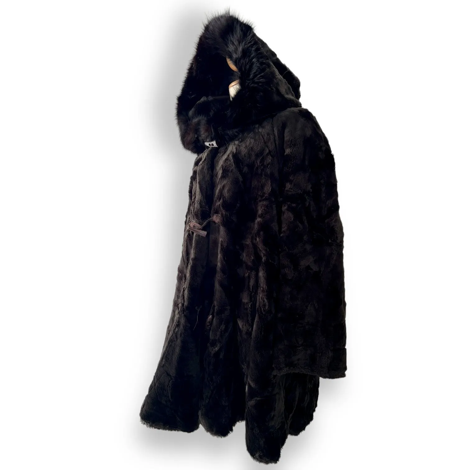 Stunning Chocolate Brown Faux Fur Coat