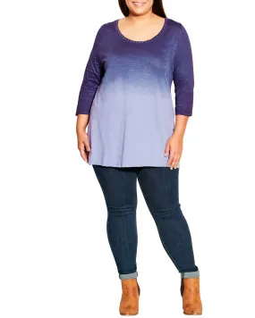 Summer Swing Tie Dye Top | Navy