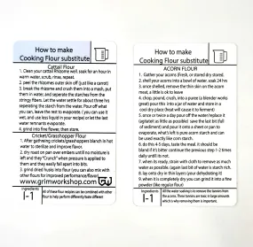 Tip Card I-1: Cooking Flour Alternatives Cooking Ingriedents