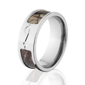Titanium Camo Rings, RealTree AP Camo Ring with Carved Fishhook