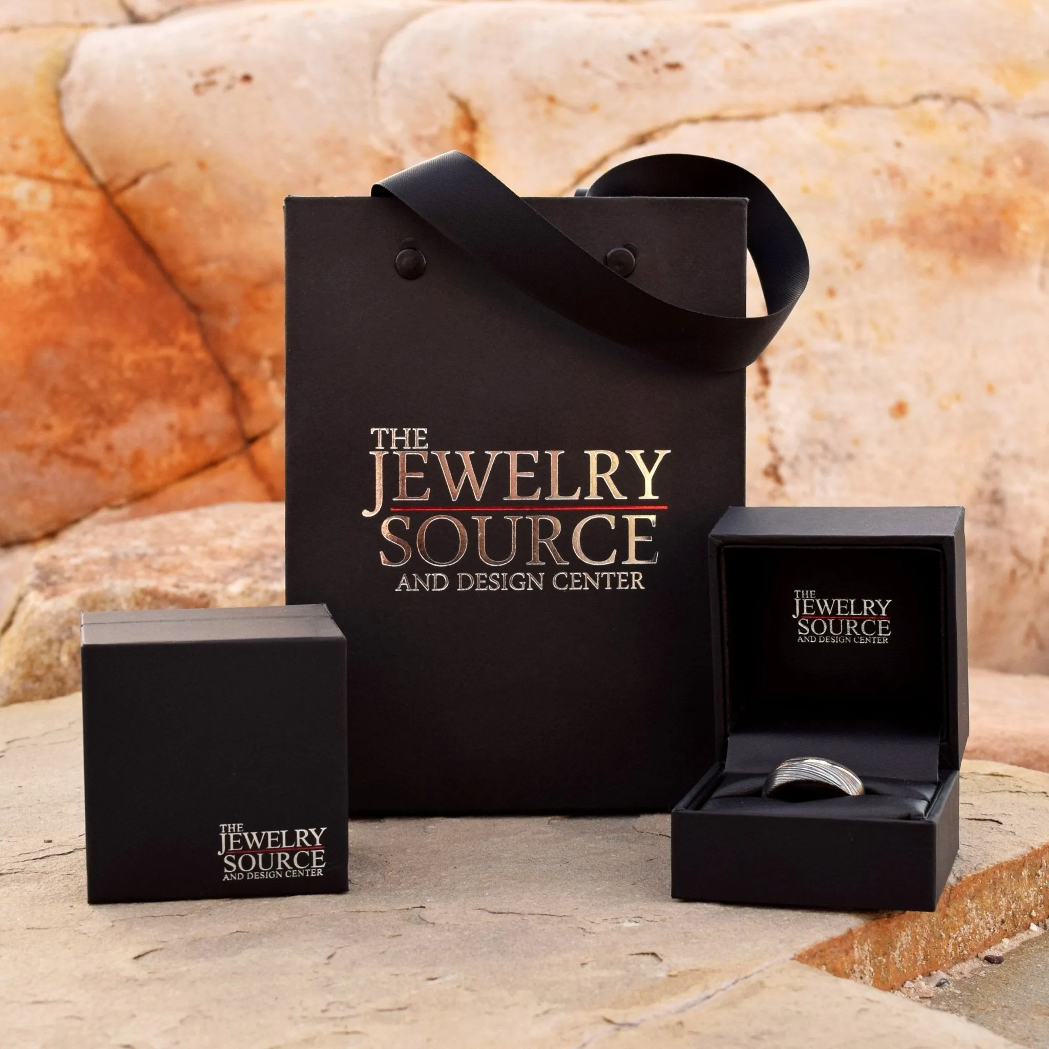 Titanium Rings Mountain Goat Track, Animal Track Ring Jewelry