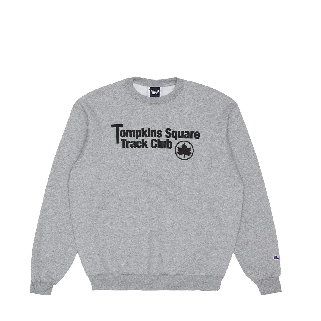 Track Club Champion Crewneck - Heather Grey