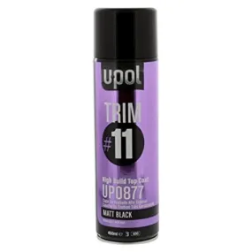 U-POL 0877 Chassis (Matte) Black Top Coat Paint, 15 oz