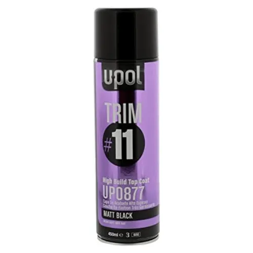 U-POL 0877 Chassis (Matte) Black Top Coat Paint, 15 oz