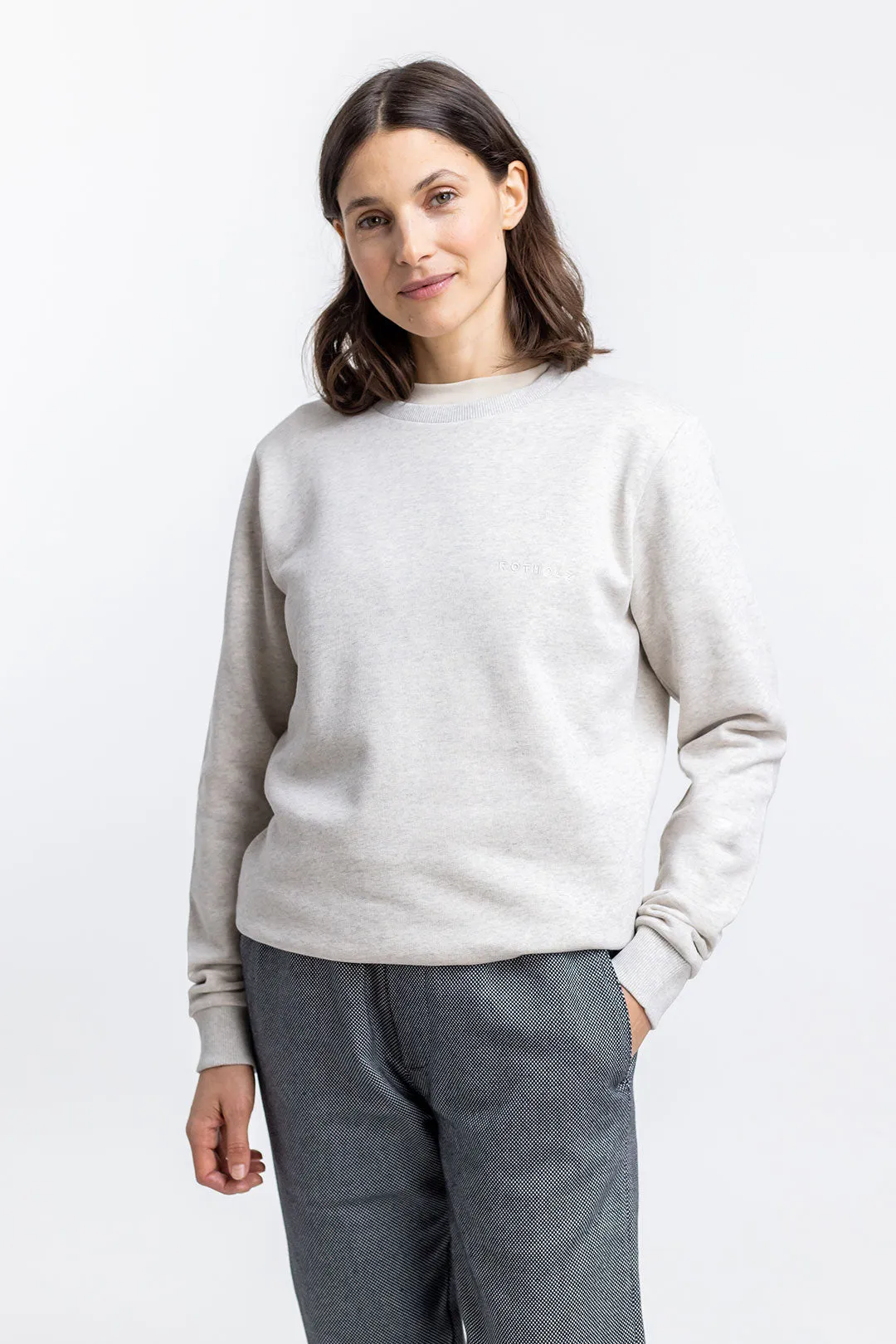 unisex logo sweatshirt - ash heather