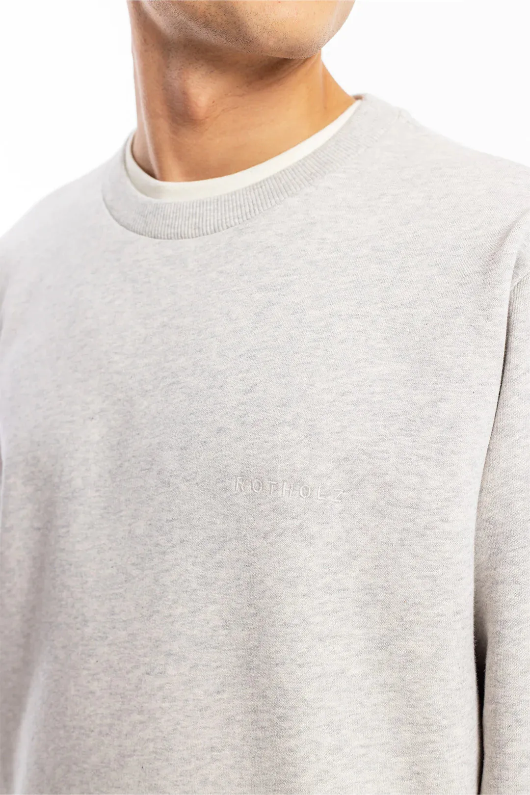 unisex logo sweatshirt - ash heather