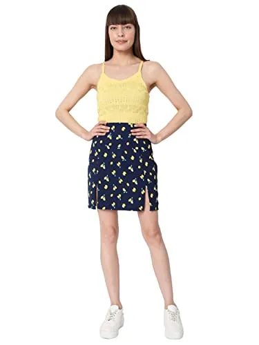Vero Moda Polyester Western Skirt Blue