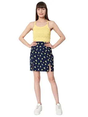 Vero Moda Polyester Western Skirt Blue