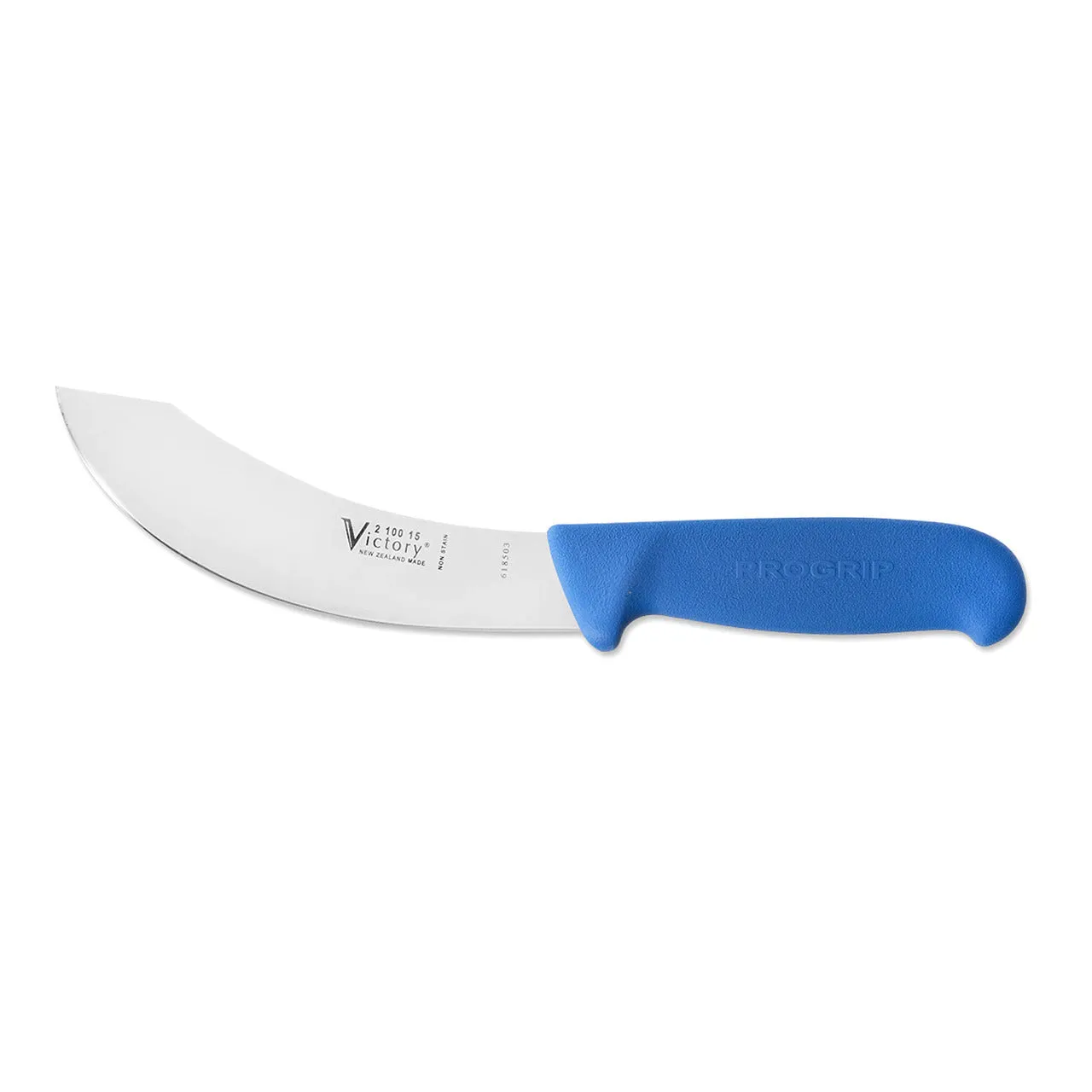 Victory Skinning Knife with Progrip Blue 15cm Hang Sell