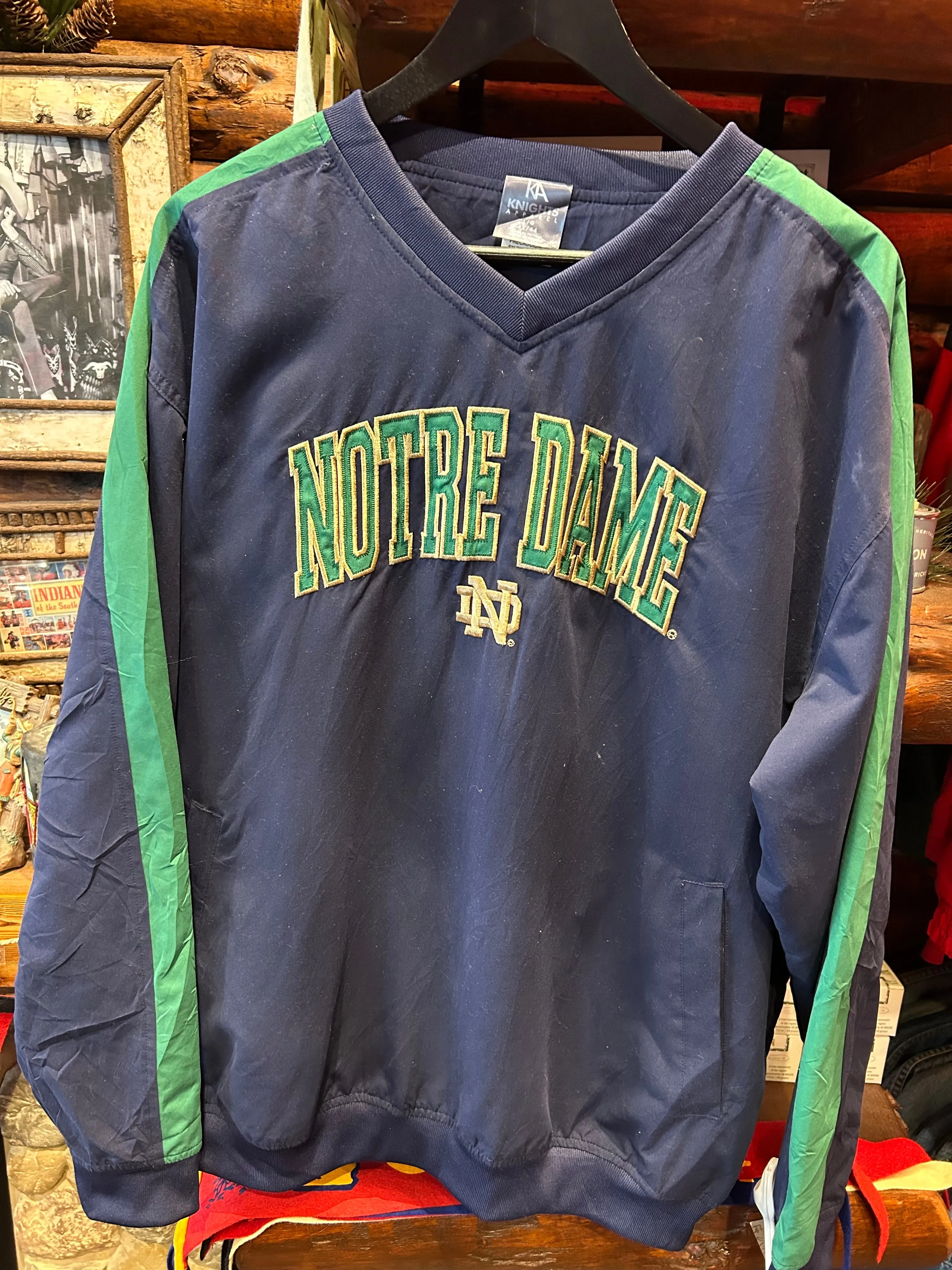 Vintage Notre Dame Waterproof Sweater, Large