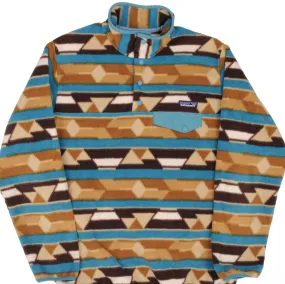 VINTAGE PATAGONIA SYNCHILLA SNAP T MONOGRAM FLEECE PULLOVER SIZE MEDIUM WOMEN