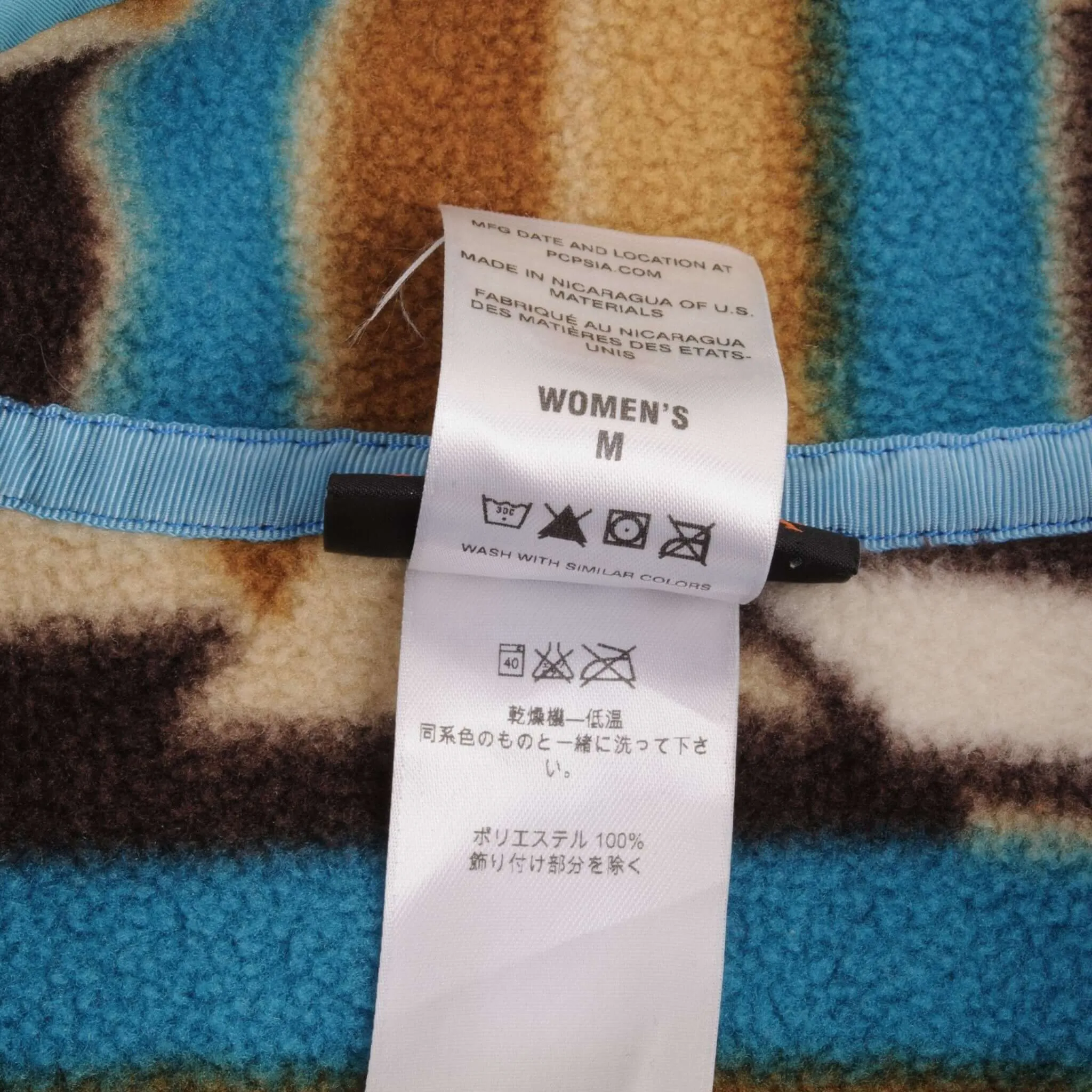 VINTAGE PATAGONIA SYNCHILLA SNAP T MONOGRAM FLEECE PULLOVER SIZE MEDIUM WOMEN