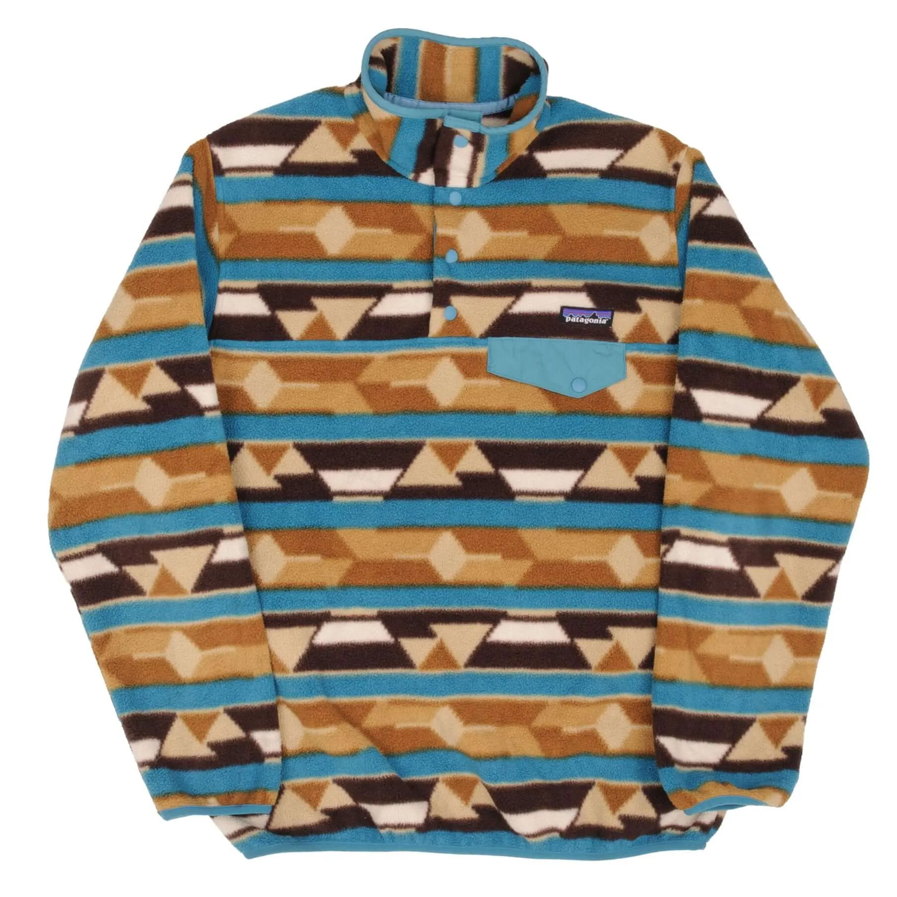 VINTAGE PATAGONIA SYNCHILLA SNAP T MONOGRAM FLEECE PULLOVER SIZE MEDIUM WOMEN