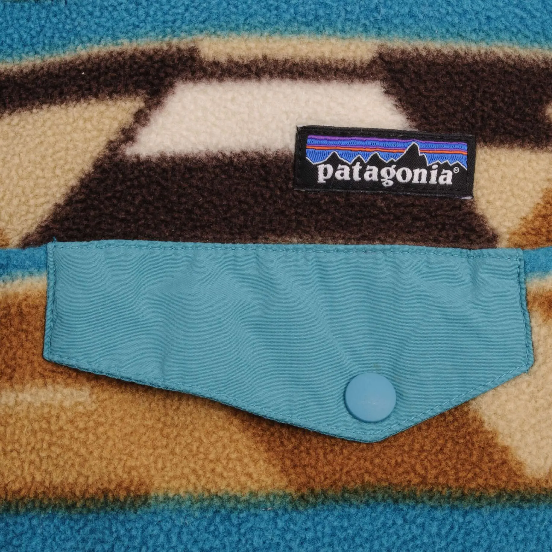 VINTAGE PATAGONIA SYNCHILLA SNAP T MONOGRAM FLEECE PULLOVER SIZE MEDIUM WOMEN