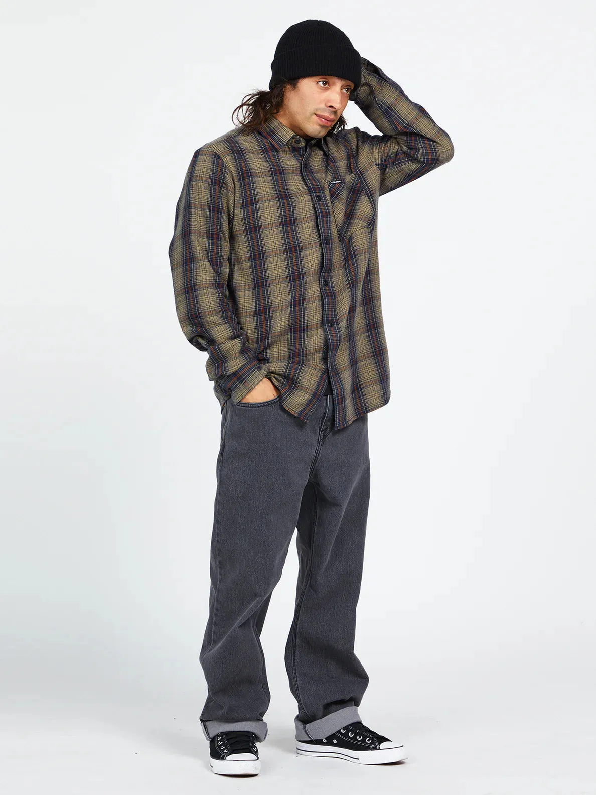 Volcom Mens Heavy Twills Flannel Long Sleeve Shirt