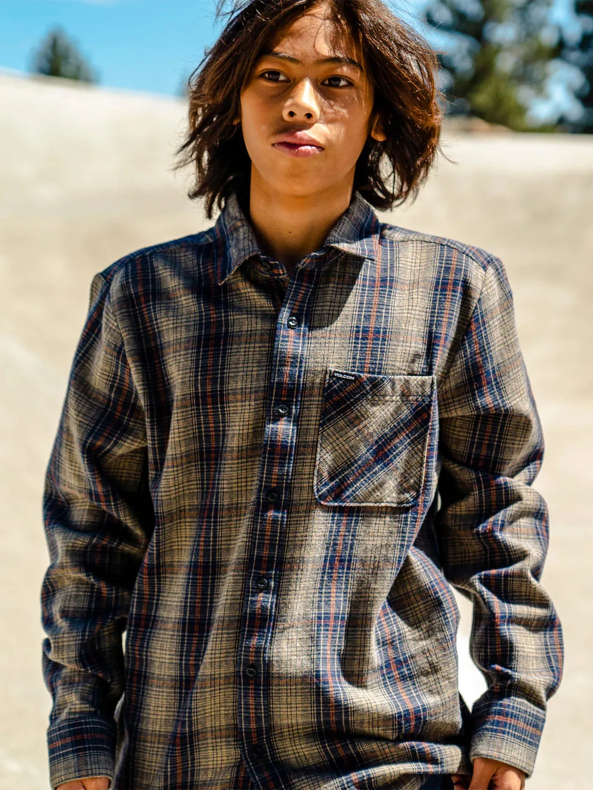 Volcom Mens Heavy Twills Flannel Long Sleeve Shirt