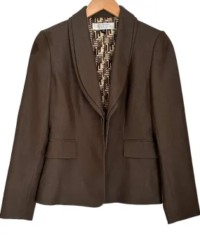Warm Autumn Mushroom Stacked Lapel Blazer Jacket