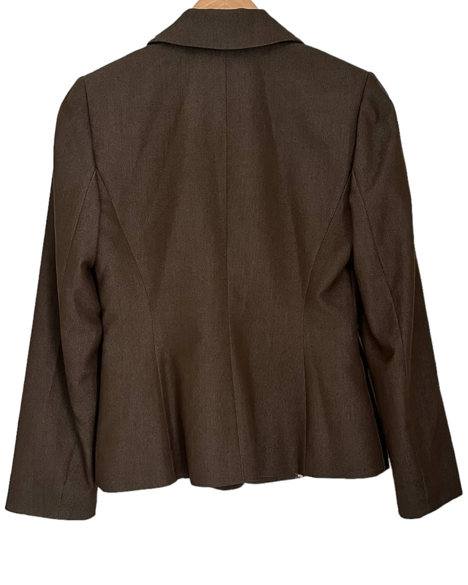 Warm Autumn Mushroom Stacked Lapel Blazer Jacket
