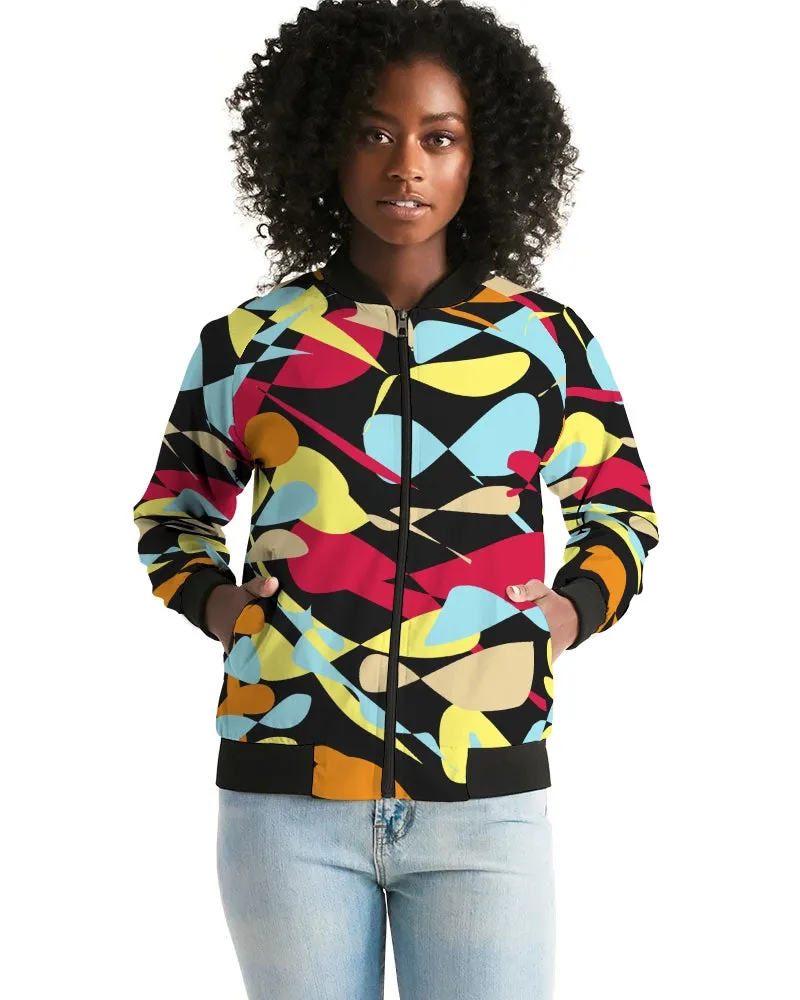 When Confused Black Women's Bomber Jacket