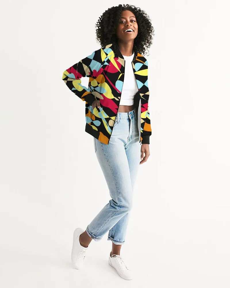When Confused Black Women's Bomber Jacket