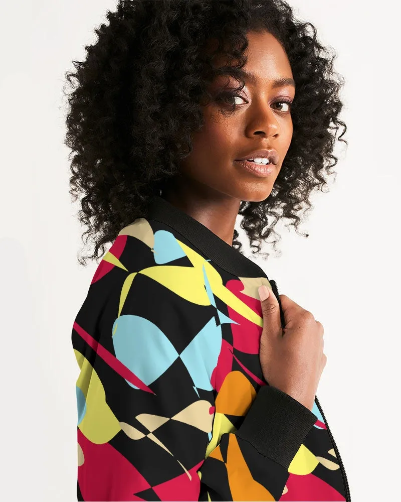 When Confused Black Women's Bomber Jacket