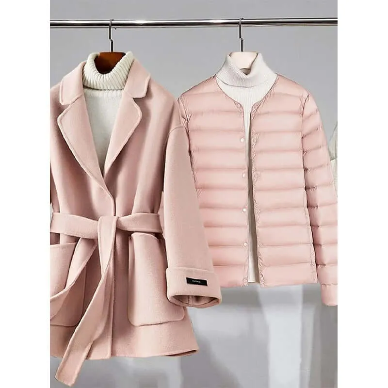 Women's Lightweight Duck Down Jacket & Coat Set