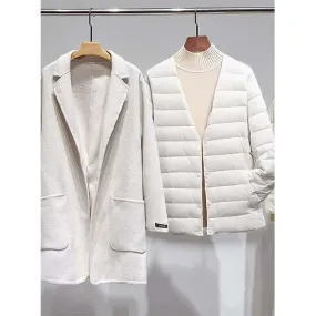 Women's Lightweight Duck Down Jacket & Coat Set