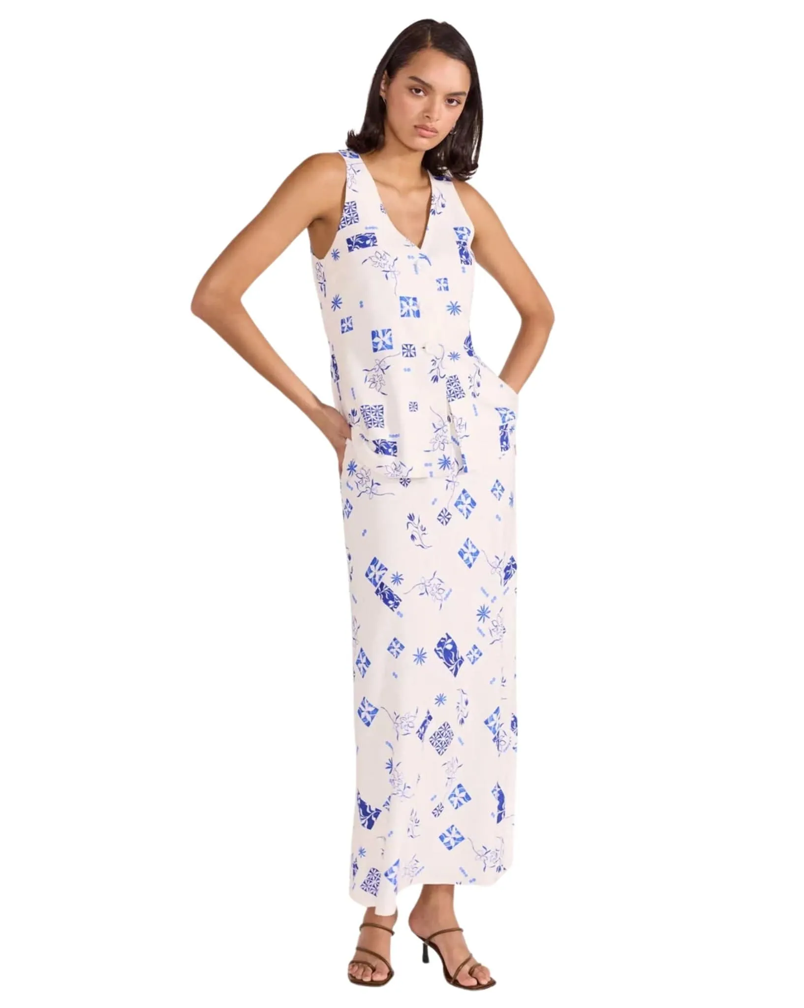 Womens Marella Bias Midi Skirt